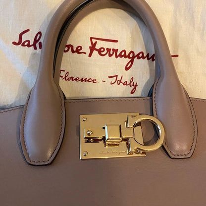 Salvatore Ferragamo Studio Gray Pouch #QYIA68