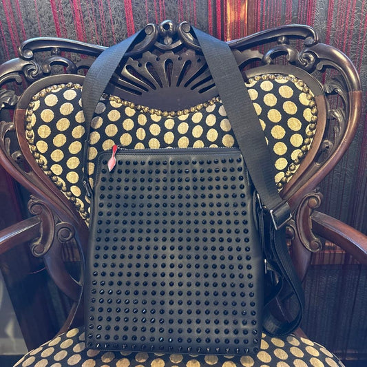 Christian Louboutin studded black shoulder bag #QYIFMX
