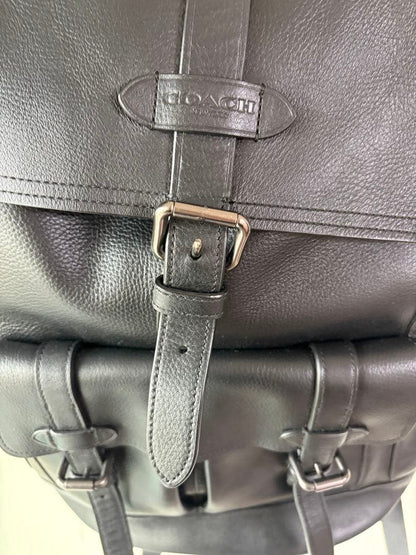 COACH Black High Genuine Leather Backpack #QYINQQ
