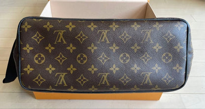 LOUIS VUITTON Parc Backpack Monogram Macassar Flap Buckle #QYKL19