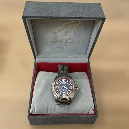 SEIKO Ignition Takuma Sato Model Solar Radio-Controlled Watch #QY30MA