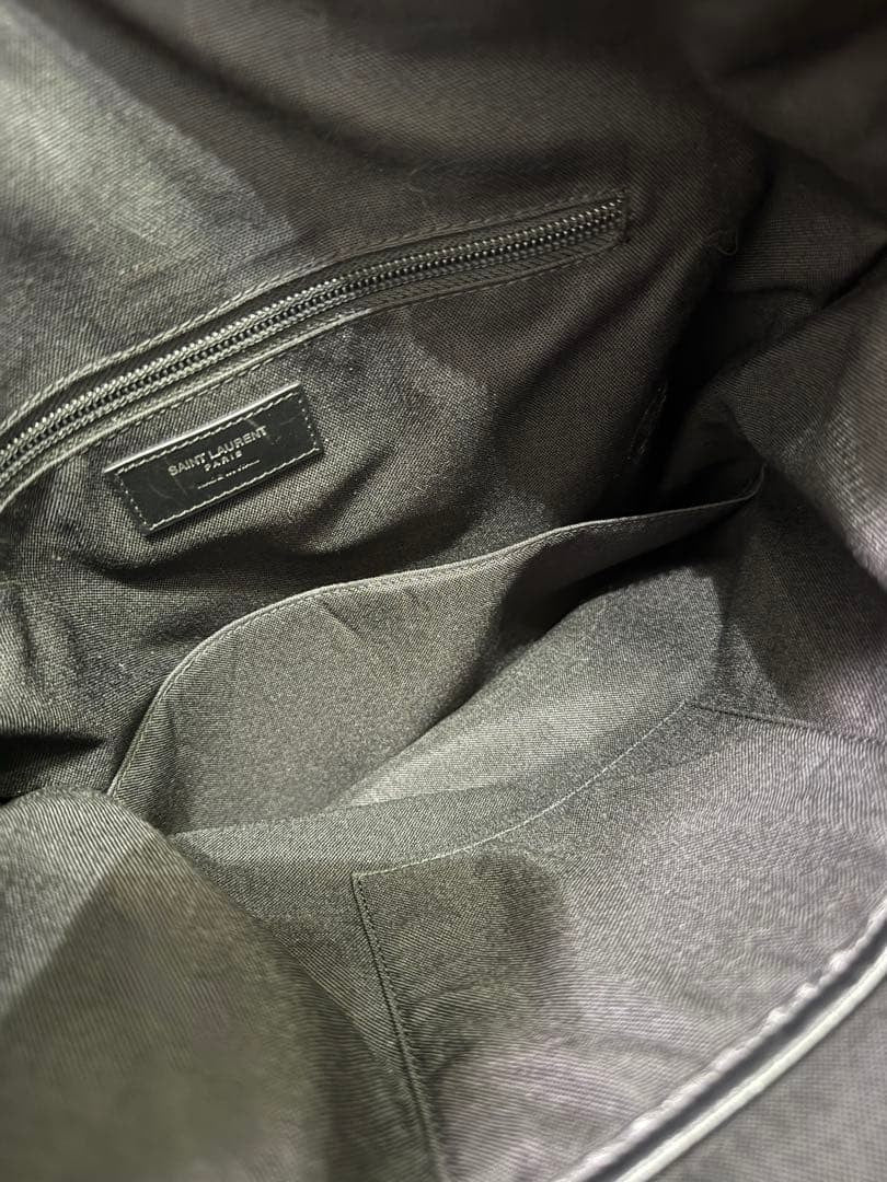 SAINT LAURENT PARIS 2Way Backpack Black Leather Dust Bag #QY9VEK
