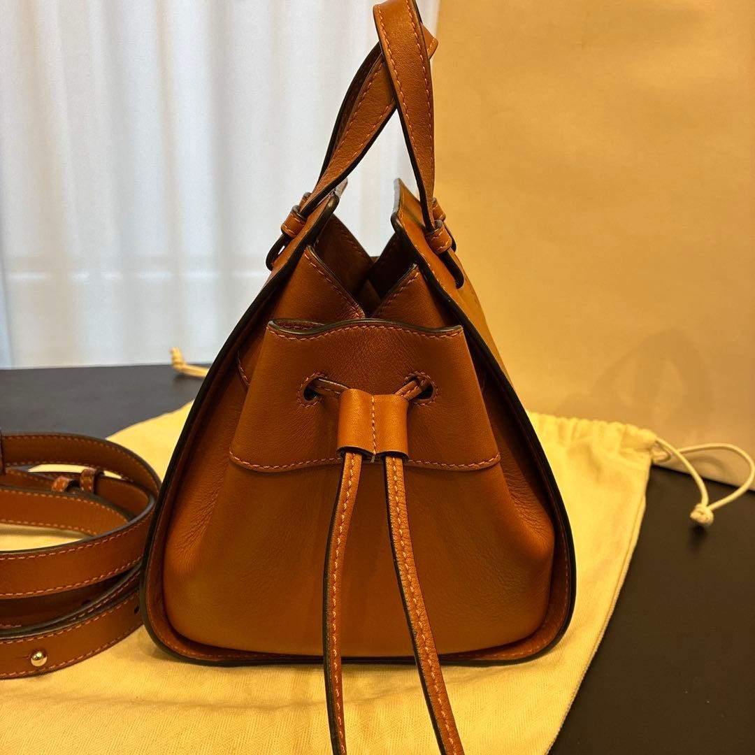 LOEWE Hammock Mini Tan Leather 2way Handbag #QY7S3A