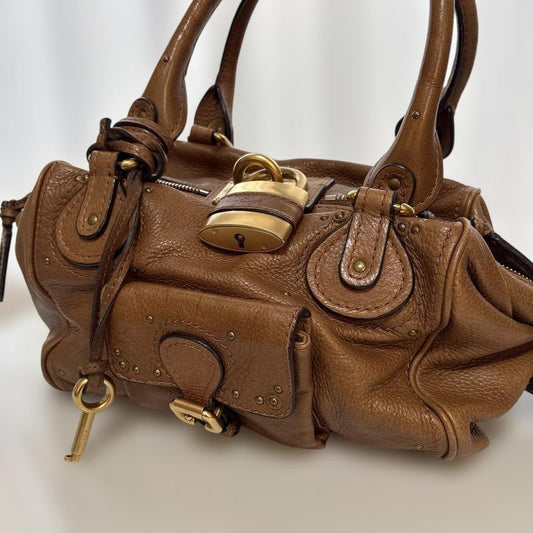 CHLOE Chlo? Paddington Lockable Handbag Brown #QYIWG3