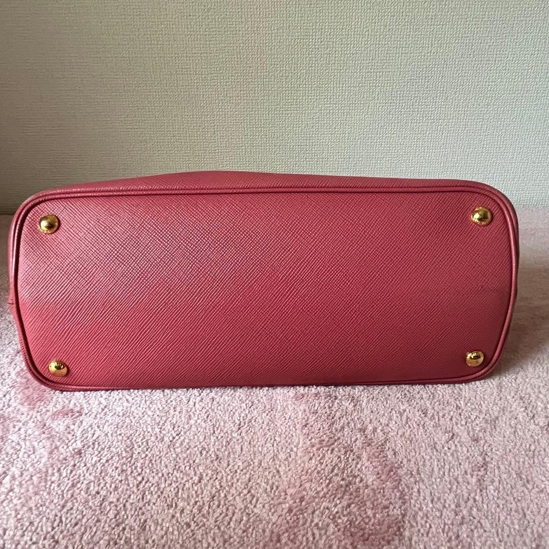 PRADA Prada Saffiano Bag Cuir Triangle Logo Pink #QYDIP9