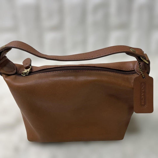 COACH Old Coach Mini Shoulder Bag, Brown Leather #QYBTBO