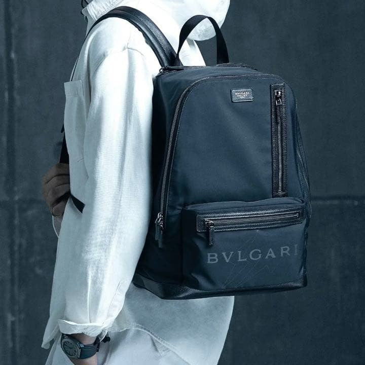 BVLGARI x Fragment Hiroshi Fujiwara Backpack Black Nylon #QY98BI