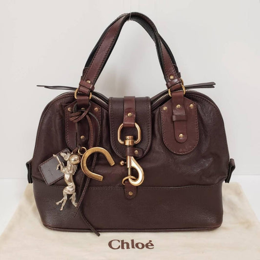 CHLO? Kerala bag, dark brown, with horse charm, in relatively good condi #QYFW5N