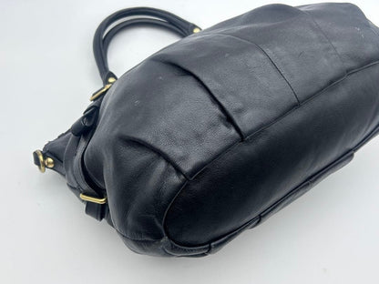 Y2K Coach Black Leather Handbag Mini Boston #QY1XRE