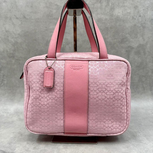 Coach Pink Handbag Cabin Bag Mini Signature #QY0G5T