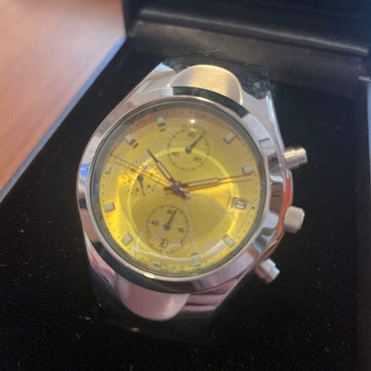 Yellow Chronograph Watch Y998 LE 456 #QY4QIO