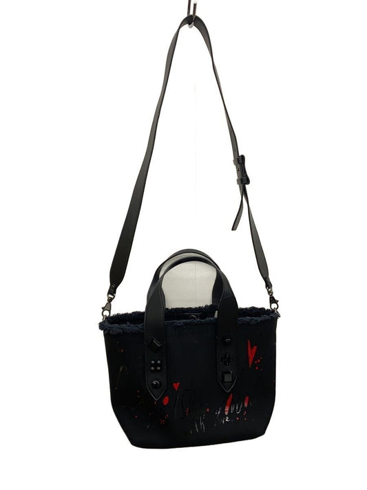 Christian Louboutin Frangibus Small Canvas Bag, Black, 3215121, some sta #QY858L