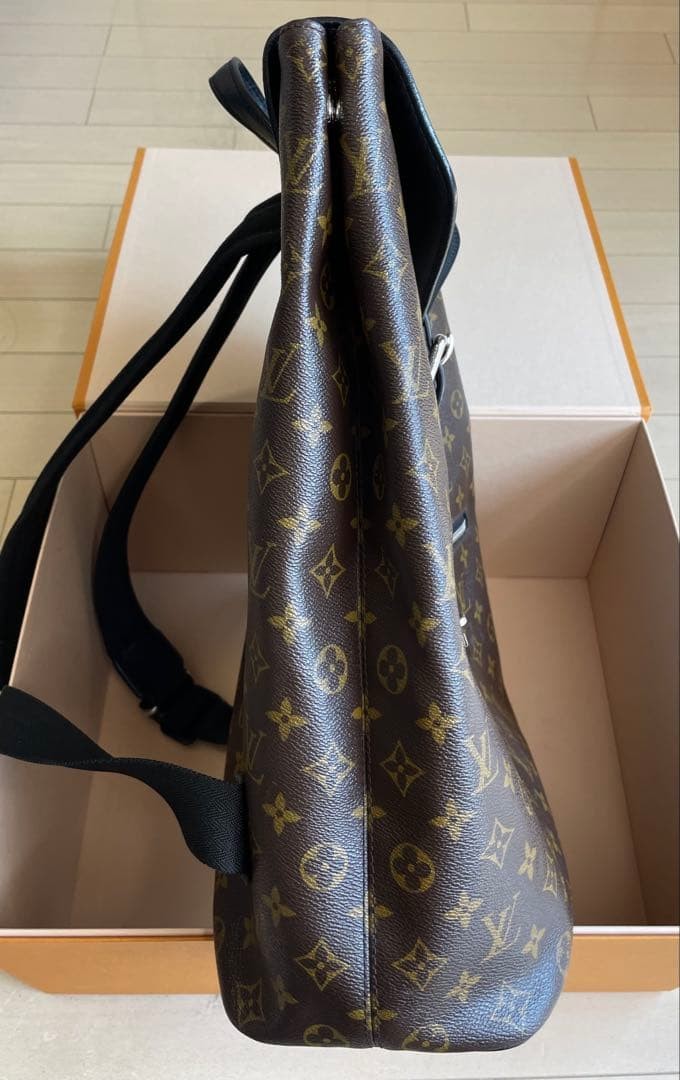 LOUIS VUITTON Parc Backpack Monogram Macassar Flap Buckle #QYKL19