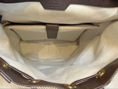 GUCCI Jumbo GG 678829 Canvas Leather Backpack Beige #QYHD3L