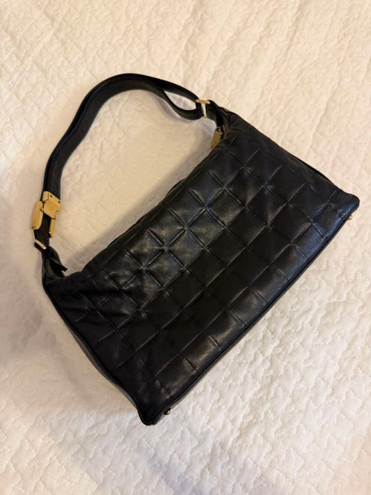 CHANEL Chocolate Bar Handbag, Black #QYBLE2