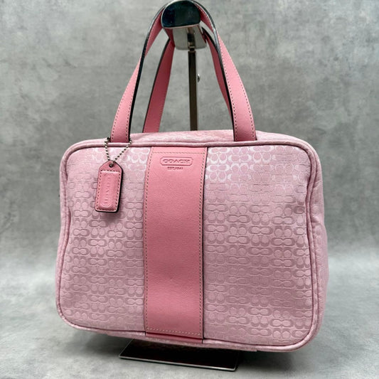 Coach Pink Handbag Cabin Bag Mini Signature #QY0G5T