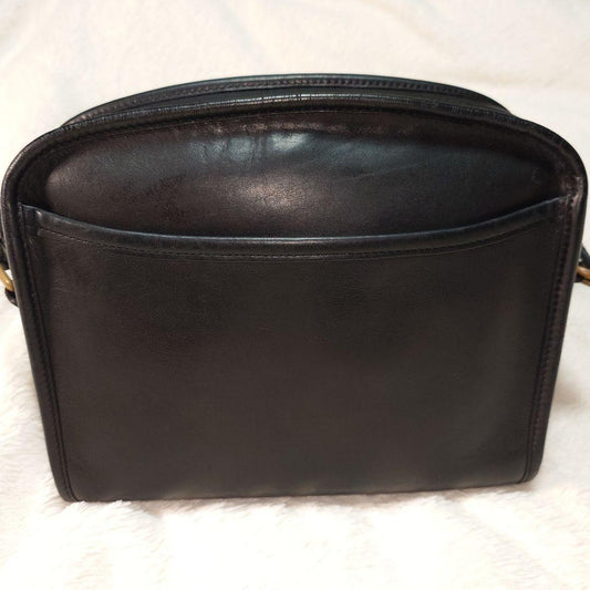 COACH Old Coach Leather Shoulder Bag, Black, Classic #QY6FRH