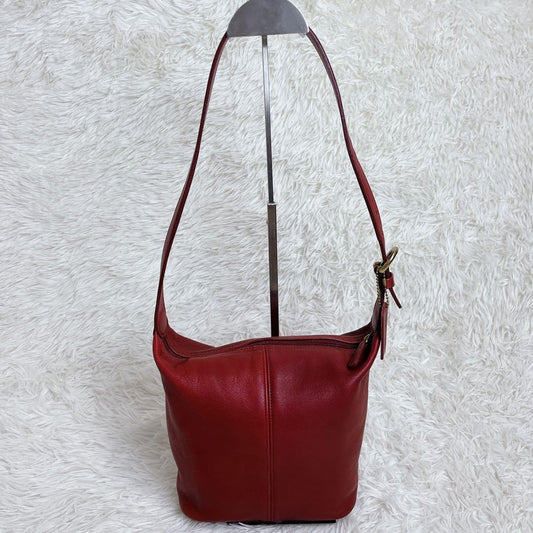 COACH Old Coach Shoulder Bag Leather, Red, 】Leather #QYEDHJ