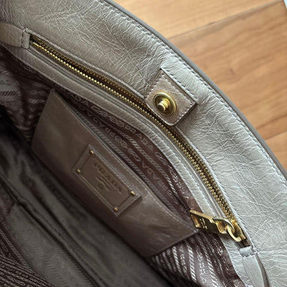 PRADA Beige Leather Handbag #QYK739