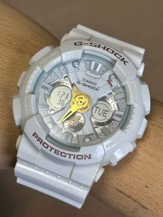 Big G G-SHOCK Rubber Collection 2012 White Gold Digital-Analog #QYABEY