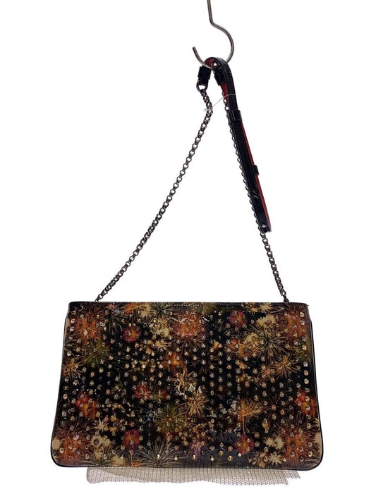 Christian Louboutin 2-Way Clutch Bag, Chain, Enamel, Multicolor, LOUBIPO #QYJI69