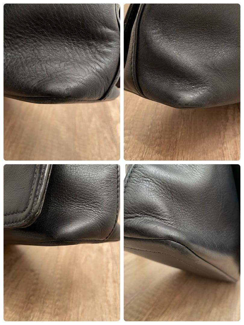 OLD COACH 9829 Black Leather Shoulder Bag #QYJXWW
