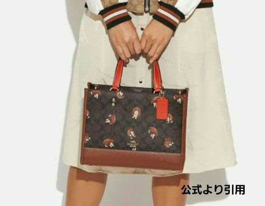 Coach Handbag, 2-Way Bag, Signature Hedgehog #QY0OTV