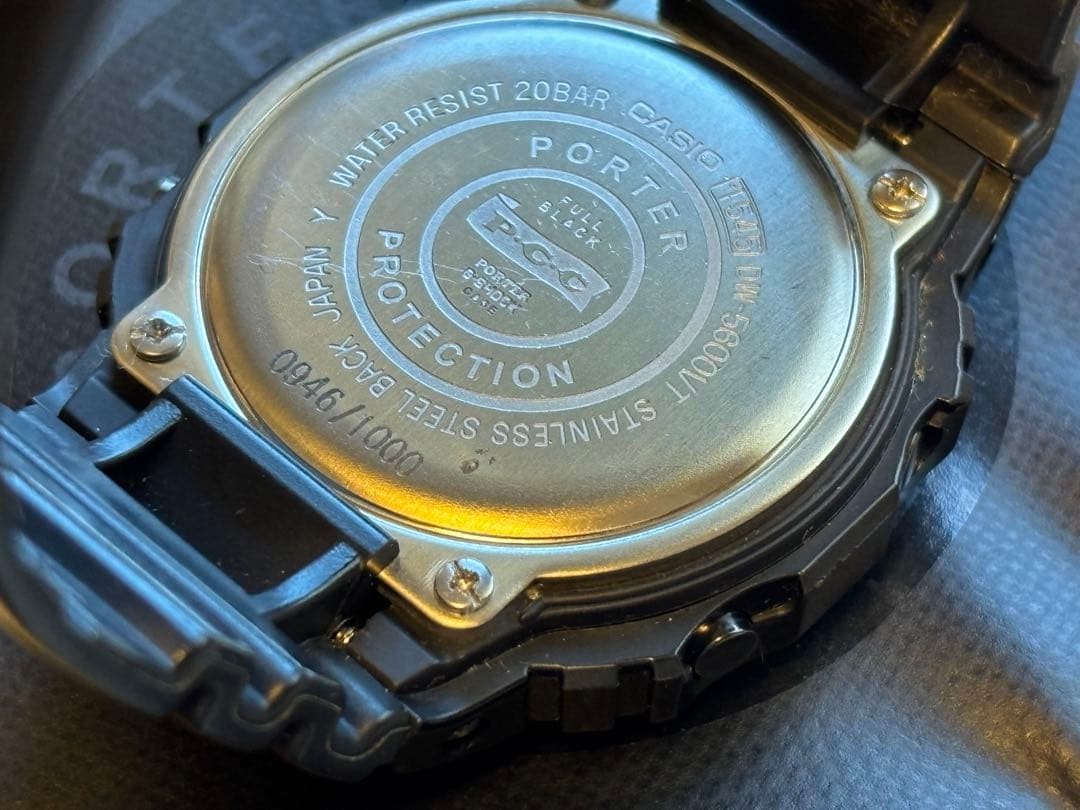 G-SHOCK x PORTER DW-5600VT Speed Black Ltd 1000 Reverse LCD #QY2DXX