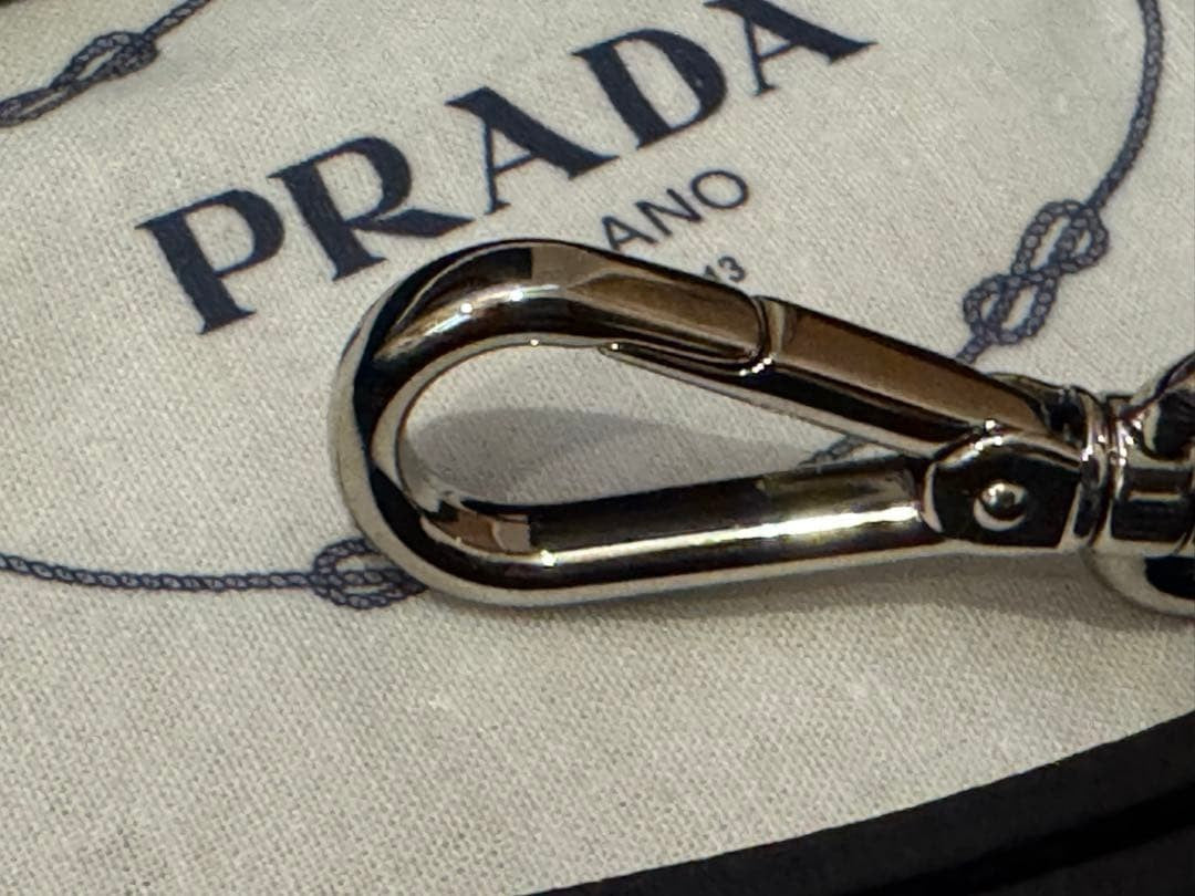 PRADA Saffiano Lux Handbag Baltique Navy W33xH23.5xD14.5cm #QY86GW