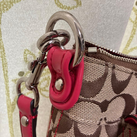 COACH shoulder bag, Pink, Canvas #QYAYOM