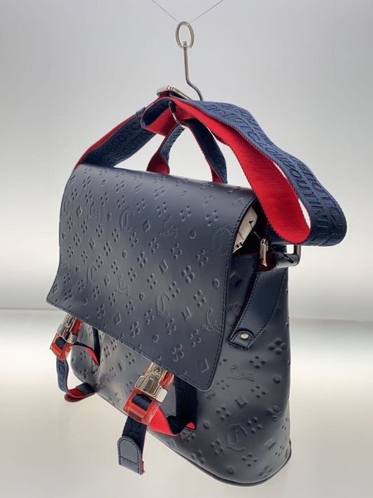 Christian Louboutin Loubiclic Messenger Bag, Rubber, Navy, All-over prin #QYDPUP