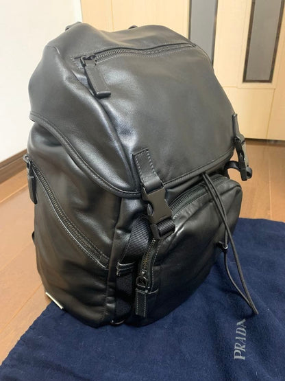 PRADA 2VZ135 Backpack Black Leather #QYCNZB