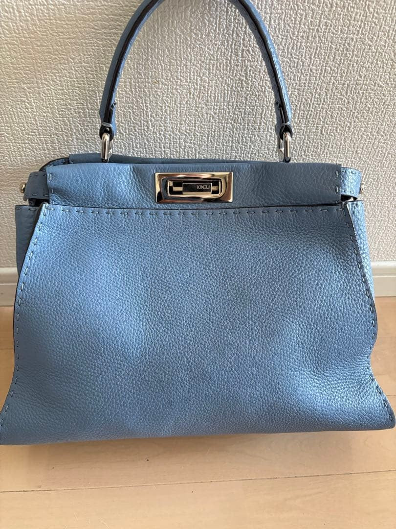 FENDI Peekaboo Medium Cloudy Blue #QY09BJ