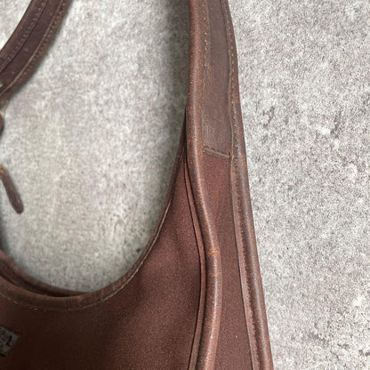 Y2K Old Coach One-Shoulder Bag Ergo Brown Nylon #QYHKZ9