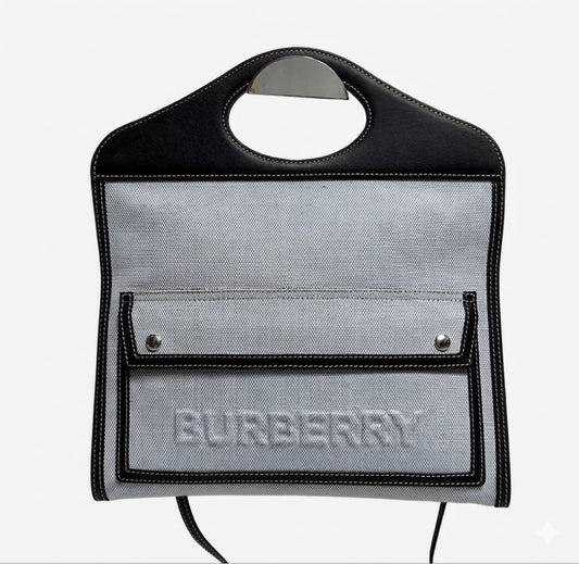 BURBERRY Shoulder Bag, Canvas Clutch, 2-Way #QY91VA