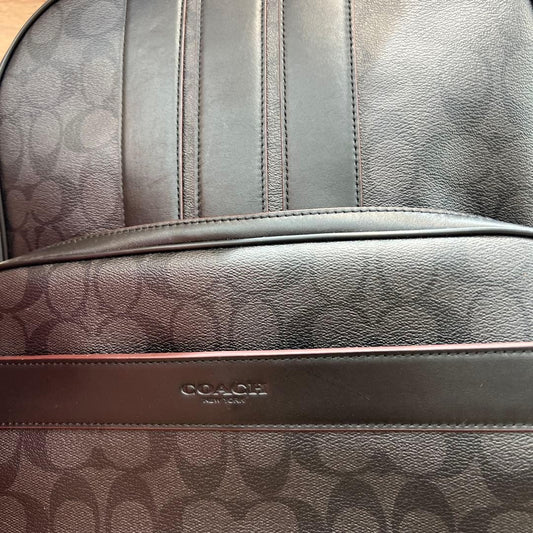 COACH Backpack Black Synthetic Leather Logo #QYF0JO