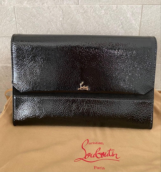 Christian Louboutin Red Studs Clutch Bag Used Mint #QYBKRO