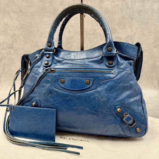BALENCIAGA The Town 2way Bag Navy Blue #QYFPAQ