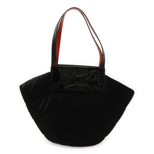 Christian Louboutin Rubishore Tote Bag Shoulder Bag Velvet Enamel Leathe #QYF05A