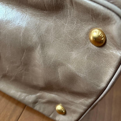 PRADA Beige Leather Handbag #QYK739