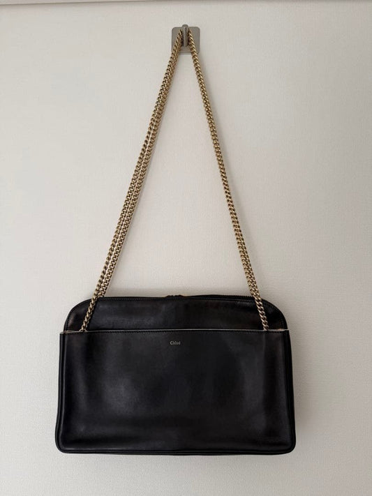 Chloe Lucy Shoulder Handbag, Black #QYL9CP