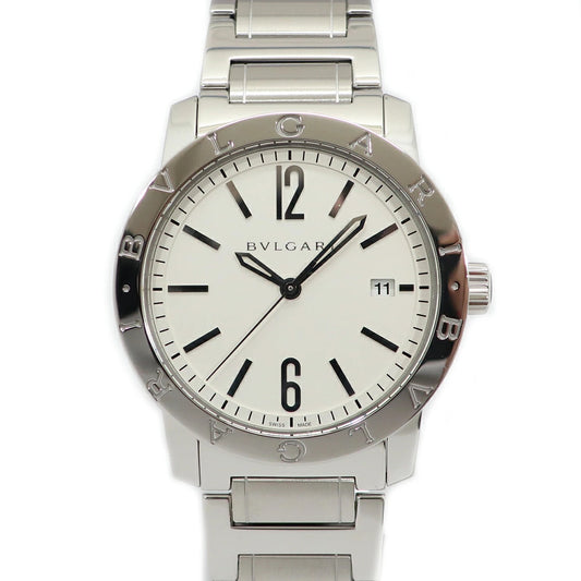 BVLGARI Bvlgari BB39S Silver Men's Winding Watch with Box and Paper #QYJQ6X
