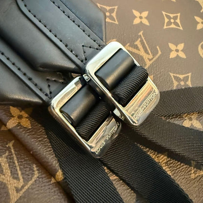 LOUIS VUITTON Zack Backpack M43422 Monogram Macassar Brown #QYDITZ