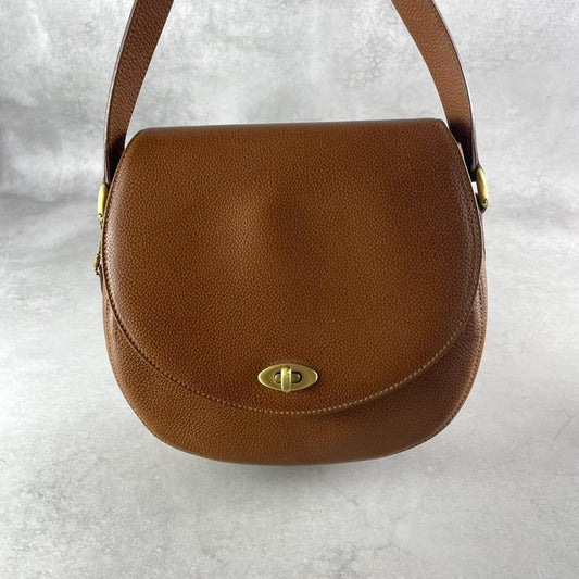 COACH Old Coach Shoulder Bag Turnlock Leather #QY7AUX