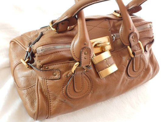 Chloé Paddington Brown Handbag with Lock #QY7J6F