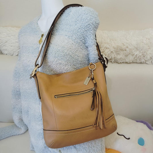 COACH Old Coach COACH Beige Fringe Shoulder Bag 1427 #QY2SYA