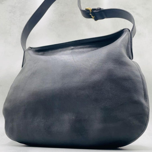 COACH Old Coach One-Shoulder Bag, Black Leather, 4161, 】 #QYELC5