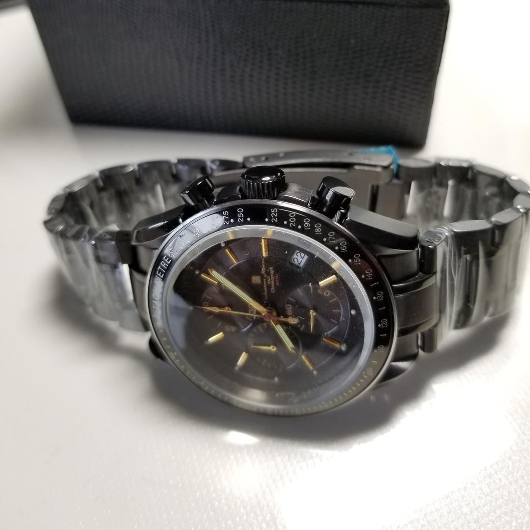 Full black/center chronograph production model #PFHDC3