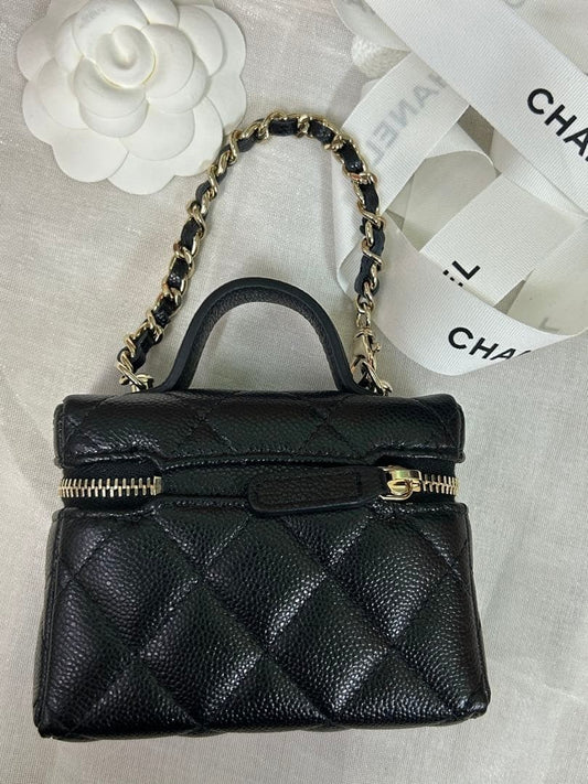 CHANEL Chime Mini Bag in Caviar Skin Black #QY0P37