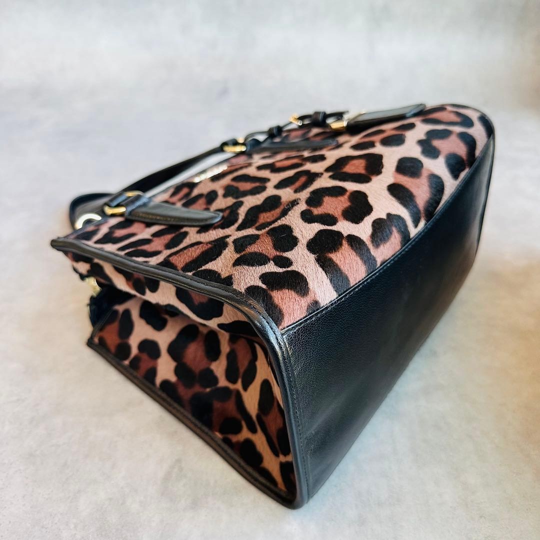 Y2K COACH Harako Leopard 2way Bag #QY7AY4